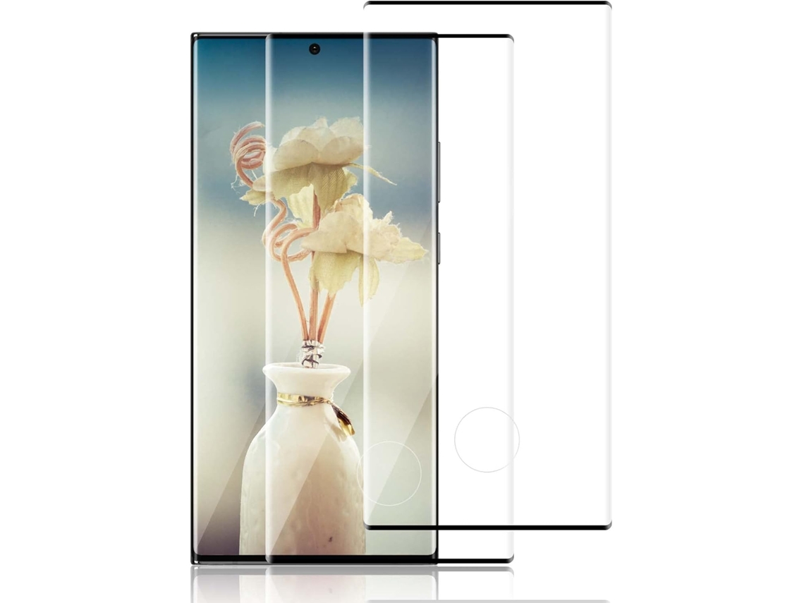 Conjunto de Protectores de Pantalla Ultra Curvo Dureza Filme Antiimpressão Digital Livre para Samsung Galaxy S22 Ultra 5G HONGWE. Vidrio Templado (2un)