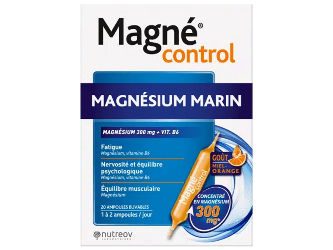 Magné Control Magnesio Marino 300 Mg Vitamina B6 20 Ampollas NUTREOV