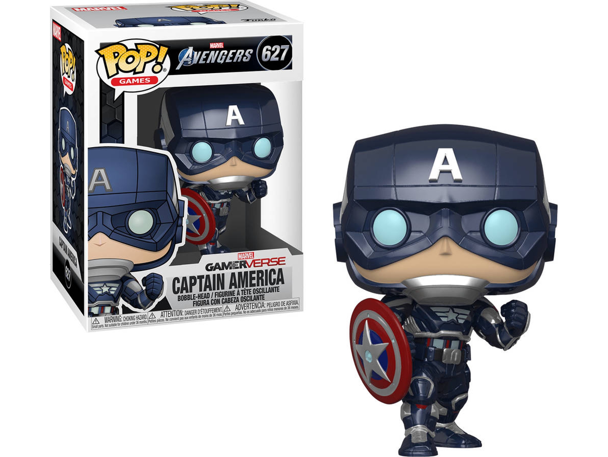 Figura Funko POP!  Marvel Avengers Game - Captain America Pop 10Cm