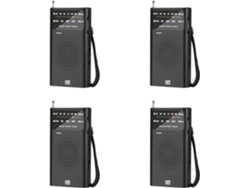 4 Receptores De Radio Portátiles Mini Am/fm Multibanda