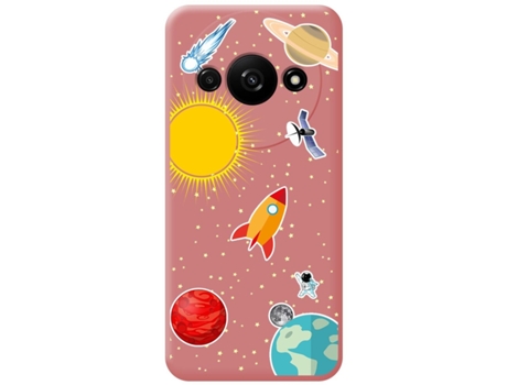 Funda Diseño Espacio para Xiaomi Redmi A3 TUMUNDOSMARTPHONE Silicona Líquida Rosa