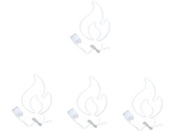Juego de 4 luces LED decorativas con efecto de llama de neón para ambientes festivos, ideales para bares. SFUSHOS