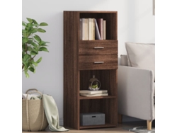 Aparador Alto Madera De Ingeniería Marrón Roble 45x42,5x124 Cm