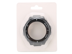 Funda protectora de plástico para Amazfit Trex Edge con marco blanco y letras negras
