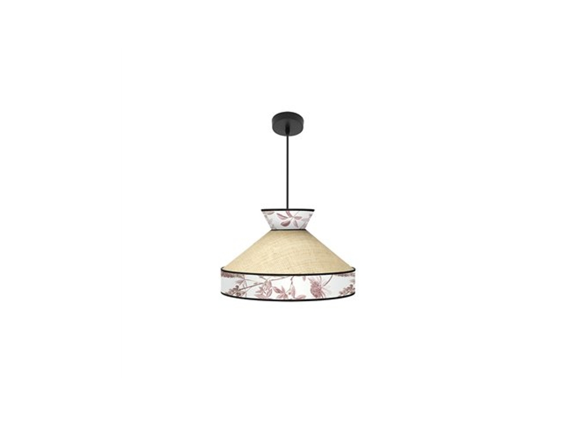 Lámpara colgante Constantinopla, Ø40cm, altura regulable, 1xe27, beige y rojo Fabrilamp (bombilla no incluida)