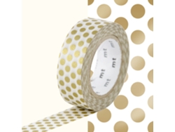 Cinta Adhesiva de Lunares Dorados MASKING TAPE (1,5 cm X 7 m)