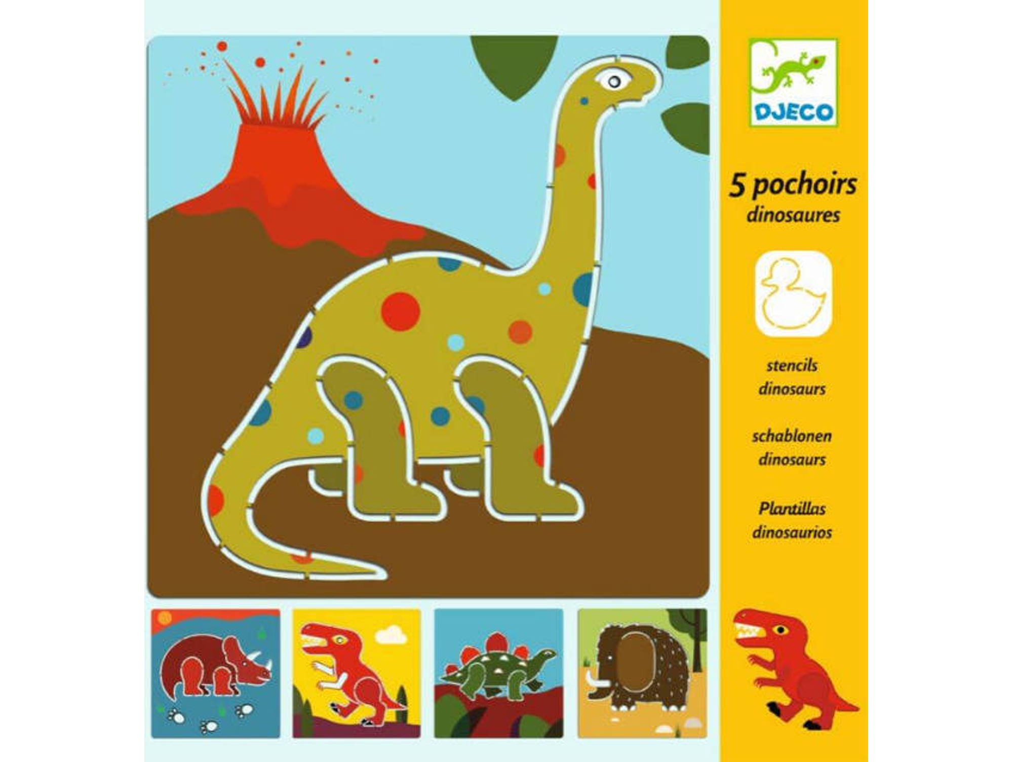 Juegos Interactivos DJECO Stencil Dinosaurios