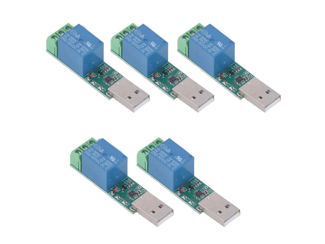 2026as-módulo De Relé 1 Canal 5v Controlador De Interruptor Para Pc Sin Controlador Conductor 5 Piezas