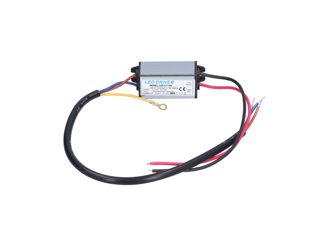 Conversor BJ-LED AC 95-265V para DC 12-26V 300mA IP65, fonte de alimentação para iluminação.