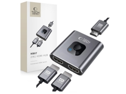 Adaptador concentrador HDMI 4K 60 Hz 2 en 1 TECH PROTECT para portátil con conector USB C 4K 60 Hz