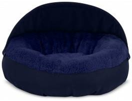 Cama Redonda para Perros y Gatos GAUTY Tela Impermeable y pelo (Azul - 57 cm)
