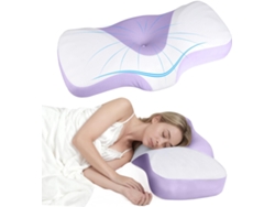 Almohada Cervical De Espuma Viscoelástica, Almohada Ergonómica De Apoyo, Almohada Para Dormir Cómoda, Color Morado Digitallab