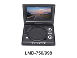 Reproductor de DVD HD portátil 2026dn con pantalla giratoria de 270° y mando a distancia USB LMD 750 Enchufe británico