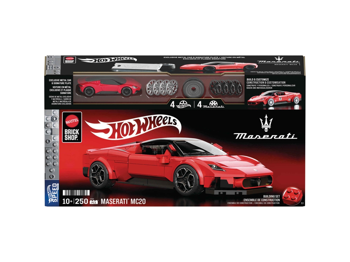 Set de construcción Hot Wheels Maserati Mc20 Mattel Brick Shop Mattel Brick Shop Jfr90 Mega