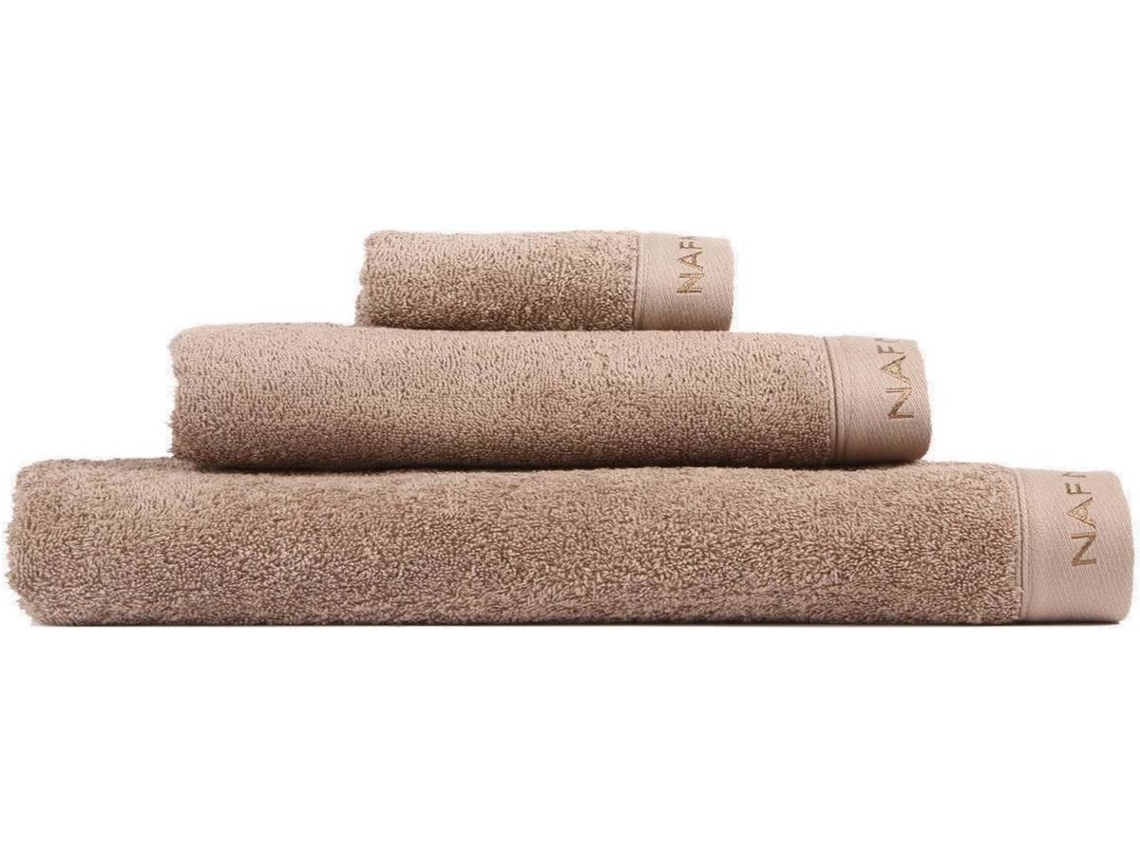 Juego de Baño 3Pcs NAF NAF Casual (Natural - Algodón - 30 x 50, 50 x 100, 70 x 140 cm)