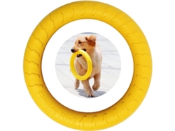 2026-2657-anillo De Entrenamiento Para Perros, Juguete De Tiro Y Agarre, Equipo De Ejercicio Para Perros Pequeños Y Grandes, Amarillo Pequeño 19cm
