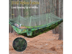 Hamaca De Camping Para Dos Personas Con Mosquitera, De Nailon Tipo Paracaídas, Ideal Para Acampar En El Jardín, Hacer Senderismo O Usar Al Aire Libre.