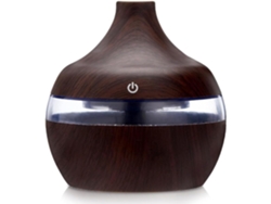 Humificador Doméstico 300ml Con Luces Multicolor Usb, Para Aromaterapia Y Coche. Diseño En Madera Oscura Y Silencioso.