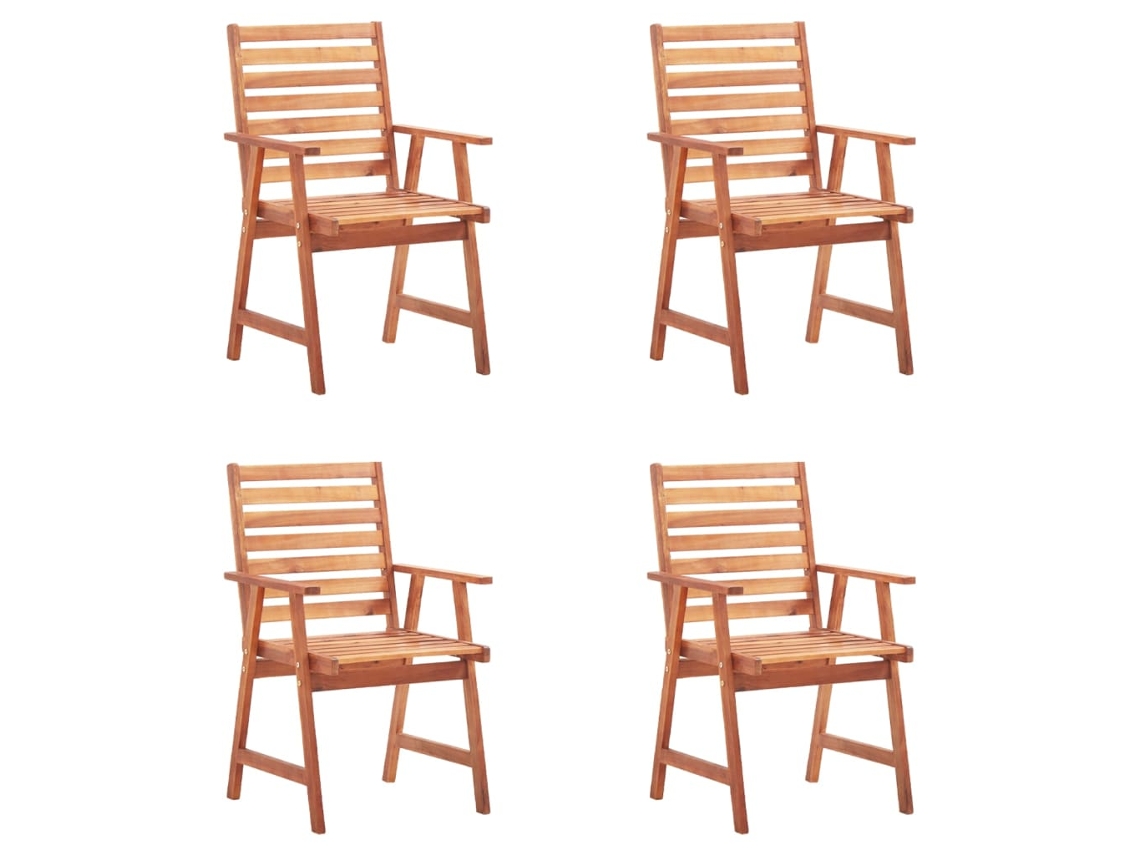 Maison Exclusive - Sillas Comedor De Jardín Y Cojines 4 Uds Madera Maciza Acacia