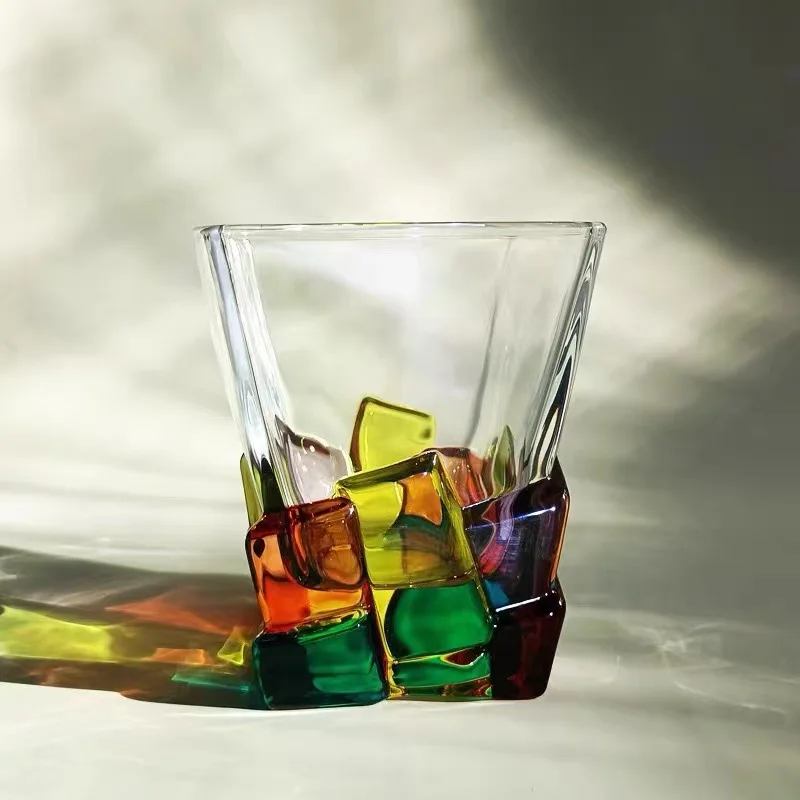 (estilo C 301-400 Ml) Jarra De Vidrio Transparente Pintada A Mano Para Cerveza, Zumo O Bebidas Frías.