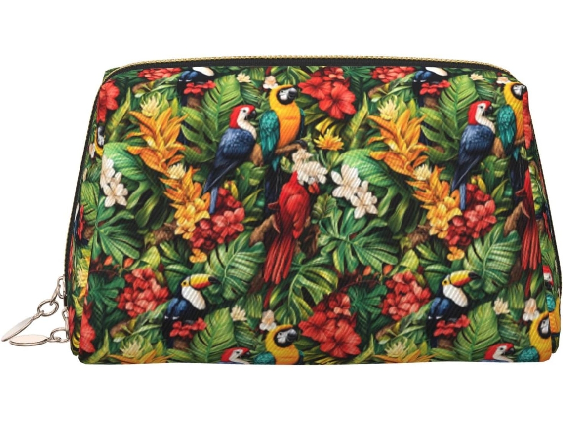 Neceser De Viaje Cuero Organizador Para Mujer Diseño Estampado Vacaciones