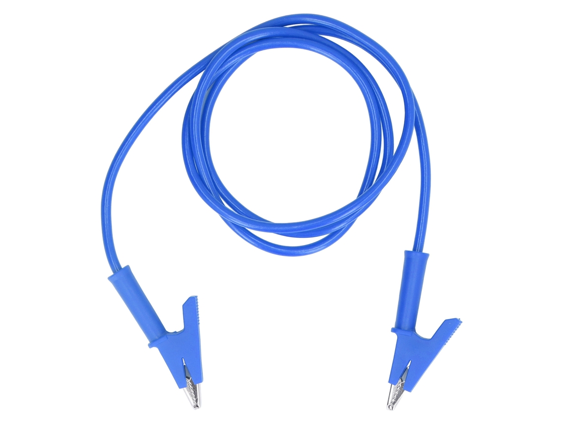 Cable De Prueba Con Doble Pinza De Cocodrilo De 10 Mm, 20 A, 3000 V Para Batería De Vehículo - Azul
