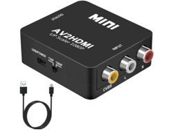 Adaptador/convertidor Mini RCA AV a HDMI 1080p compatible con PC, Xbox, PS4, TV, STB, VHS, VCR. Conversión AV compuesta PAL/NTSC CVBS Yizhood