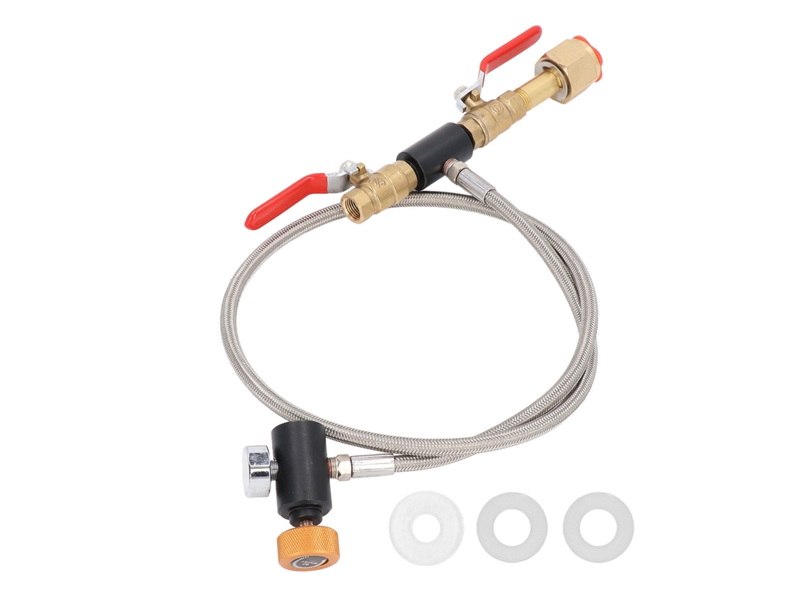 Adaptador De Recarga De Cilindro De Co2 Cga320 G1/2 Con Manguera Y Manómetro.