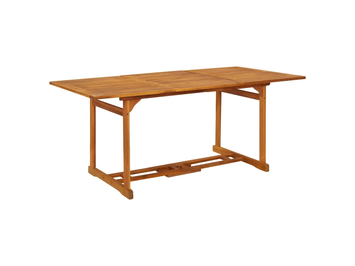 Mesa De Comedor Jardín 180x90x75 Cm Madera Maciza De Acacia