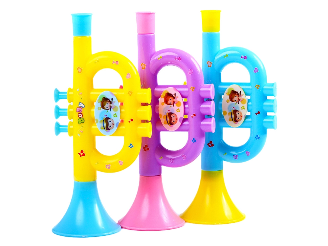 Juguete Musical Infantil: Trompeta De Plástico Colorida Y Aleatoria - Educación Musical Para Bebés