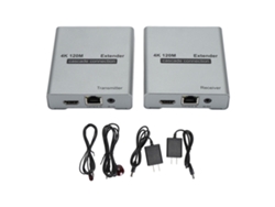 Extensor De Interfaz Multimedia 4k Hd De 120 M Con Conexión En Cadena Mediante Cable Cat5e/cat6 Con Enchufe Estadounidense.
