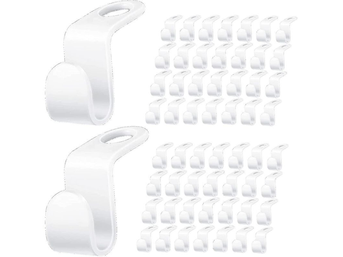 Fasst 100 Conectores de Cabides de Plástico Pp, Gancho Extensor para Guardar Roupas, Economia de Espaço no Armário CUIDADOS