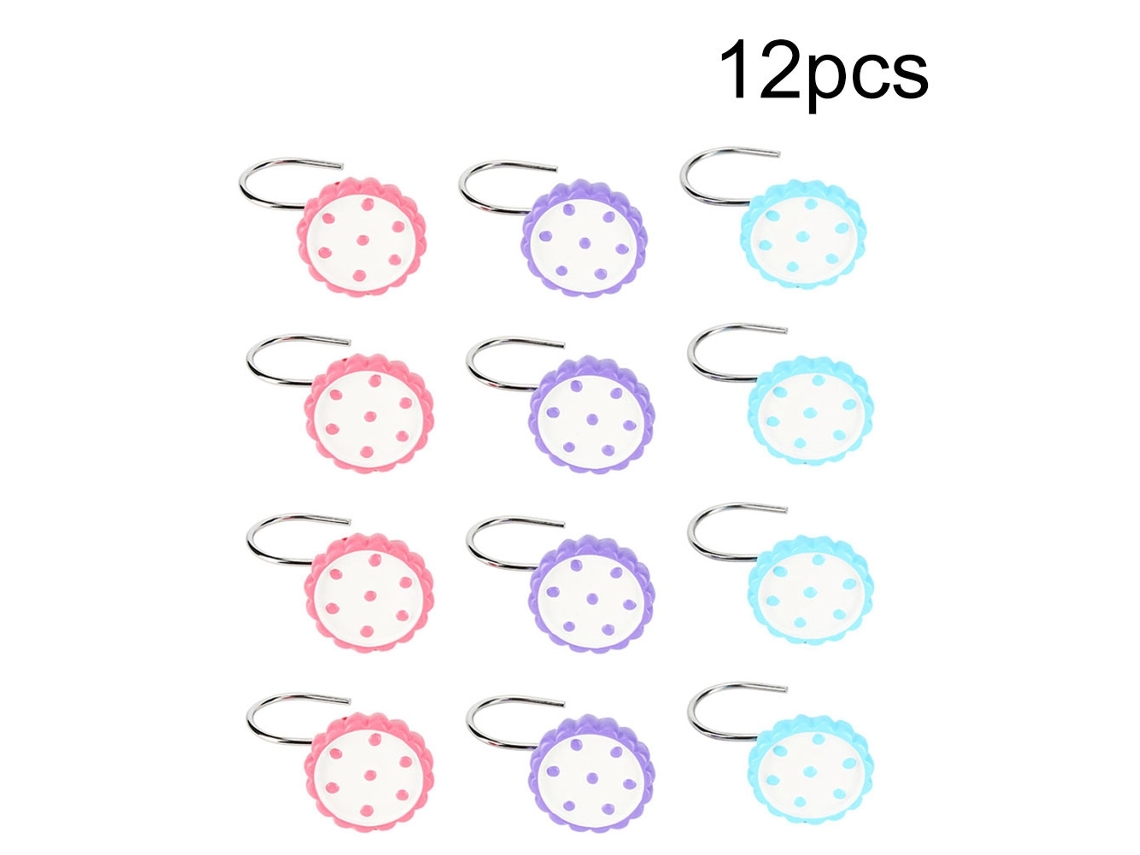 12 ganchos decorativos para cortinas con forma de girasol en resina