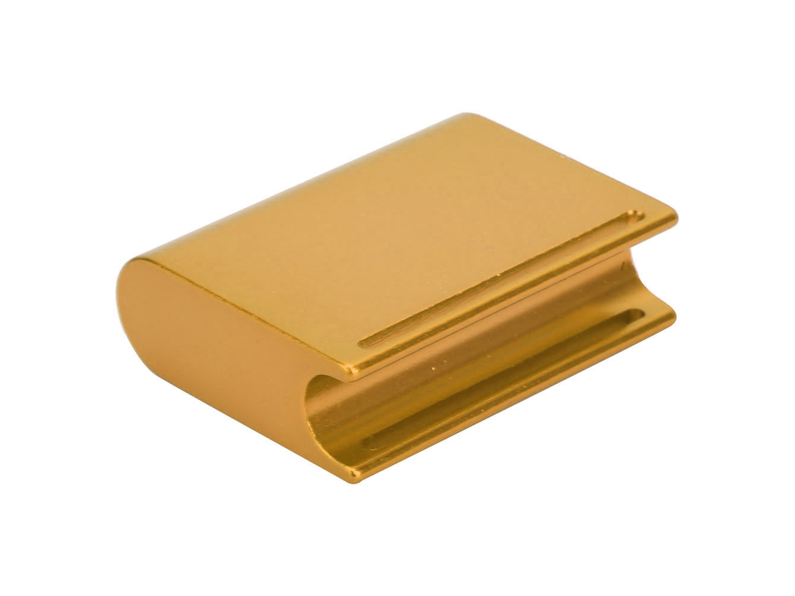 Lijadora para pulir bordes de cuero, herramienta de bricolaje en aleación de aluminio dorado para manualidades.