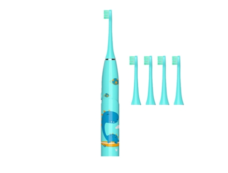 Cepillo de dientes eléctrico ZMDECQNA para niños resistente al agua IPX7 temporizador inteligente incorporado de 2 minutos para bebés y niños de 2 ...