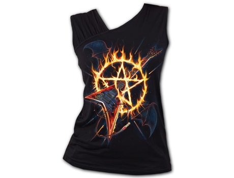Camiseta Hot Metal SPIRAL (S - Viscosa - Negro)