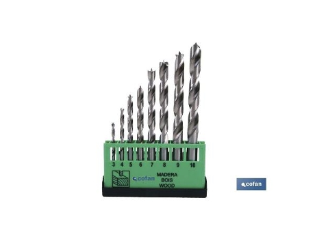 Jgo. de 8 brocas profes. para madera