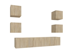 Maison Exclusive - Set De Muebles Para Tv 6 Pzas Madera Contrachapada Roble Sonoma