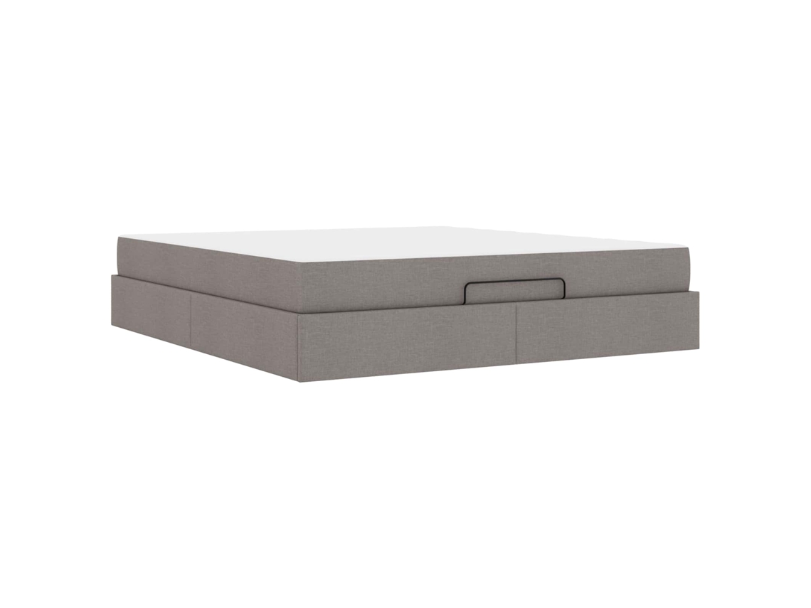 Maison Exclusive - Estructura De Cama Con Colchón Con Colchón 2 Pcs Taupé Tela