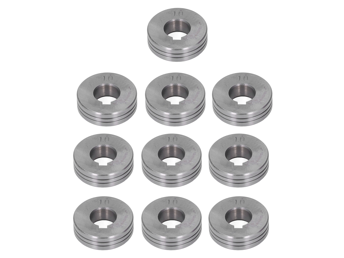10 Unidades De Rueda De Alimentación De Alambre De Acero Con Rodamiento Para Soldadura A Gas, Ranura De 0,8-1,0 Mm