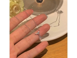 (oro Blanco) Beauty Tears, Plata De Ley 925, Diseño De Lujo Discreto, Collar Con Forma De Lágrima, Fresco Y Dulce, Al Estilo Japonés Y Coreano.