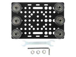 Placa de andamio de aluminio anodizado negro con polea transparente (0,8, 3,1 pulgadas)