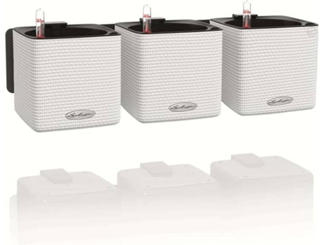 LECHUZA Jardineras 3 unidades Green Wall Home Kit blanco