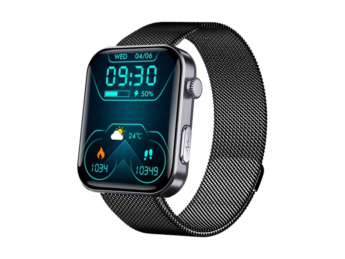 Reloj Inteligente Pantalla De 2.1 Pulgadas Bluetooth Llamada Monitoreo De Salud Ip67 Impermeable Negro YEMAESRE