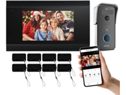Interphone Vidéo Wifi 2 Fils, Écran Tactile 7 Pouces 1080p, Aplicación/ Glissement/ Carta
