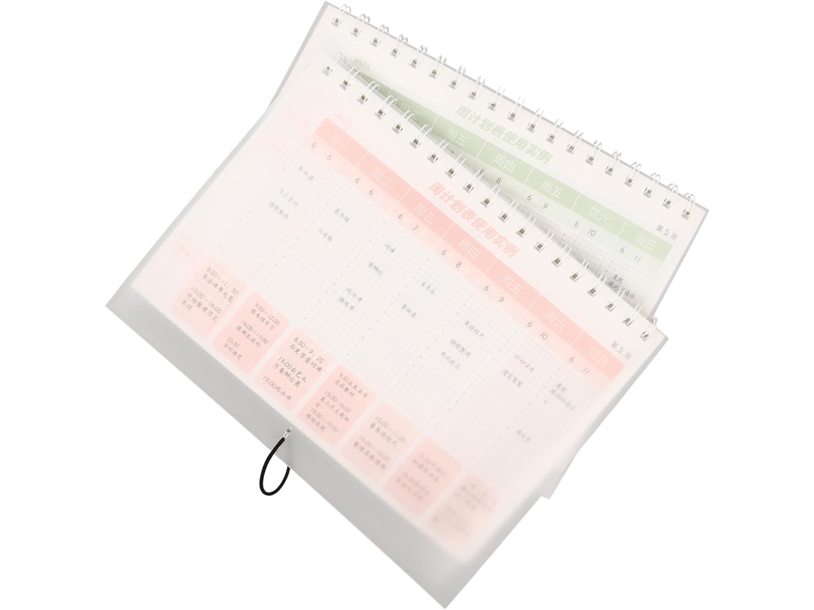 Juego De 2 Planificadores Semanales De Escritorio, Organizador De Cuadernos, Calendario Semanal