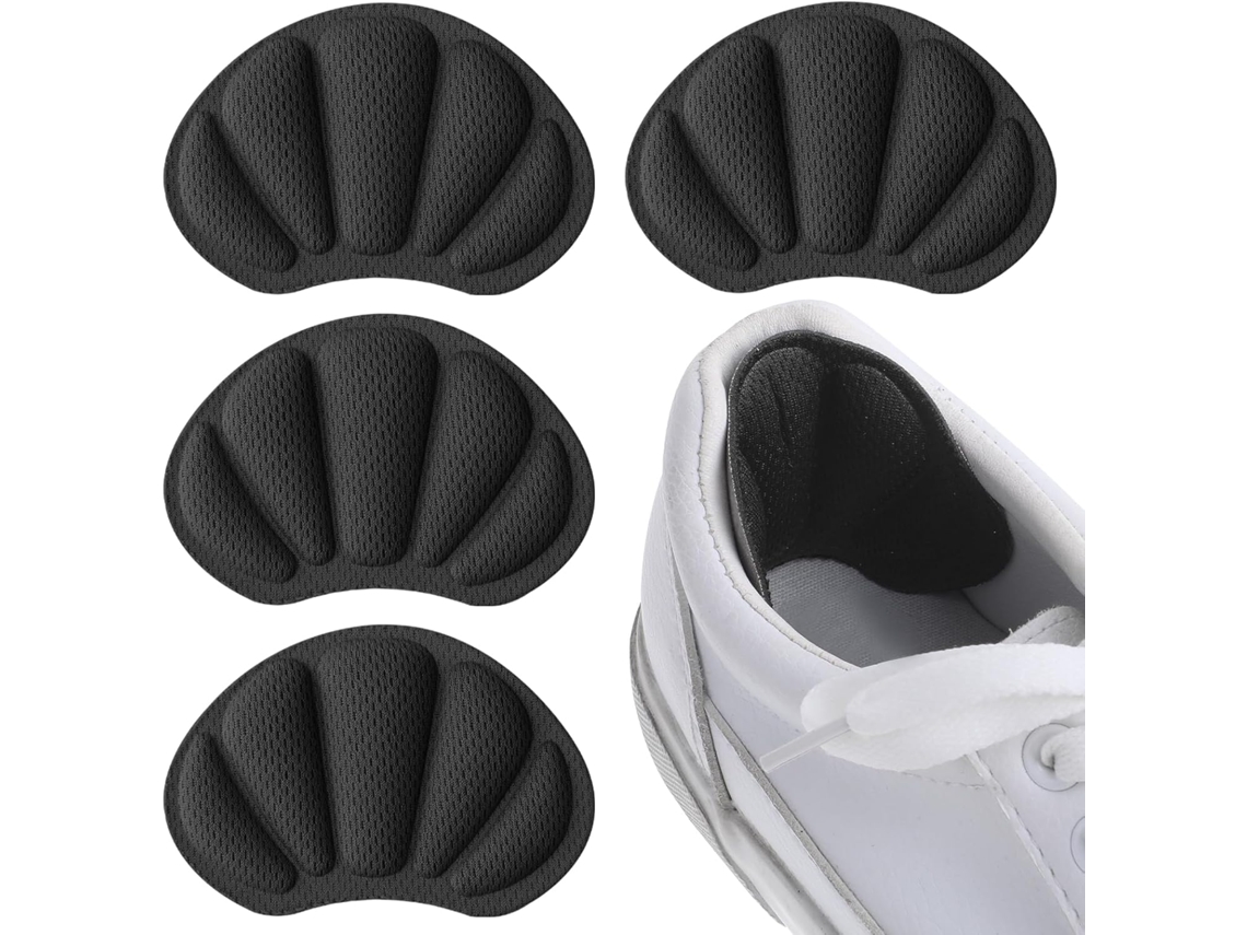 2 Pares De Inserciones De Tacón Autoadhesivo Negro Para Zapatos Largos, Antiburbujas/deslizamiento