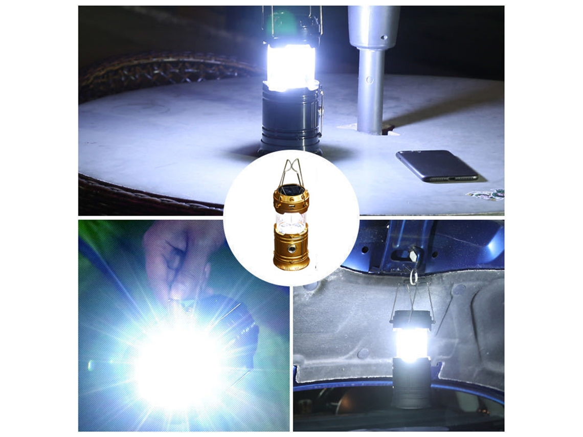 2026-linterna De Camping Solar Plegable Luces Colgantes Portátiles Lámpara De Emergencia Recargable Para Exterior Y Tiendas