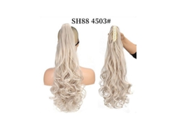 Extensiones De Cabello Postizo Con Pinza, Ondas Grandes, Color Dorado Modelo 8