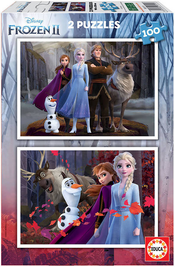 Educa 2 Puzzles infantiles 100 piezas frozen ii partir de 72 meses color variado x 18111 colormodelo 2x100 2x 3 200